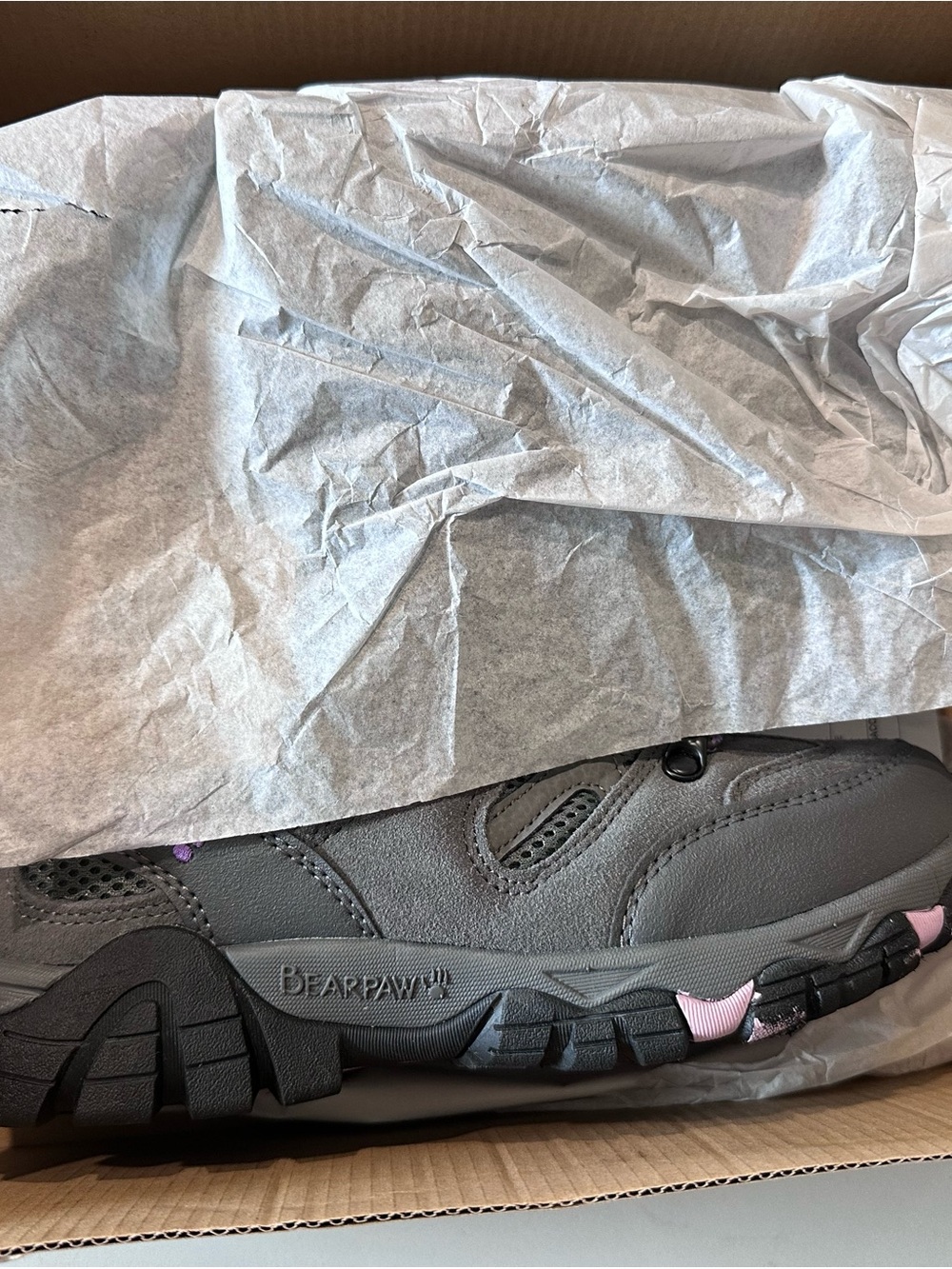 BearPaw Corsica Waterproof Gray and Purple Women's Trail Boots - Picture 4 of 14